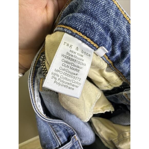 Rag & Bone Dre Low Rise Slim Boyfriend Jeans Womens 26 Medium Wash Denim Y2K - Picture 7 of 8